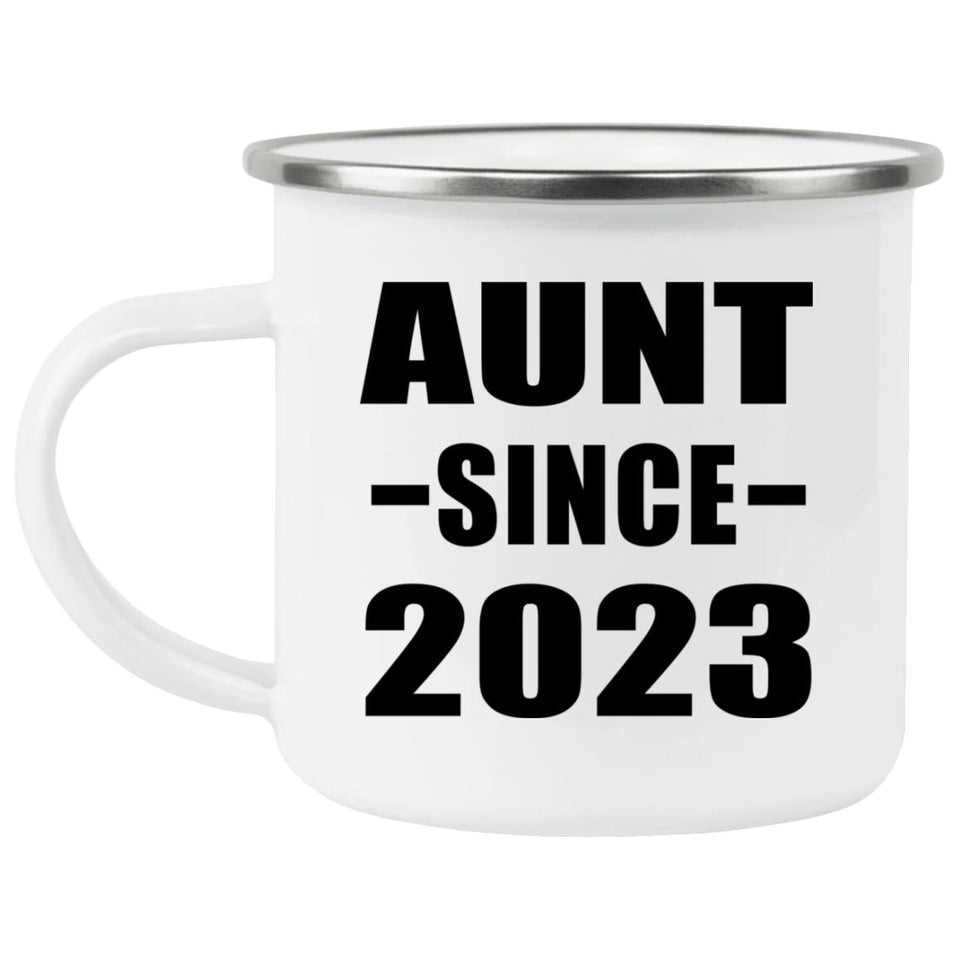 Aunt Since 2023 - 12oz Camping Mug