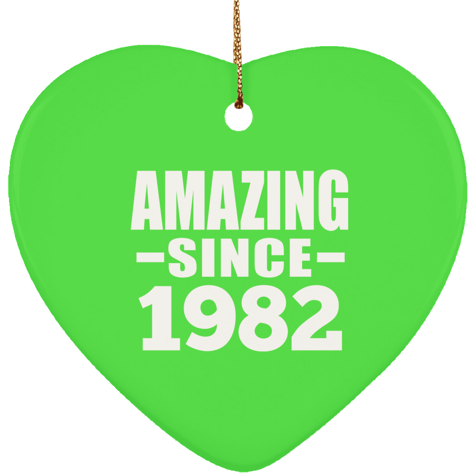 42nd Birthday Amazing Since 1982 - Heart Ornament