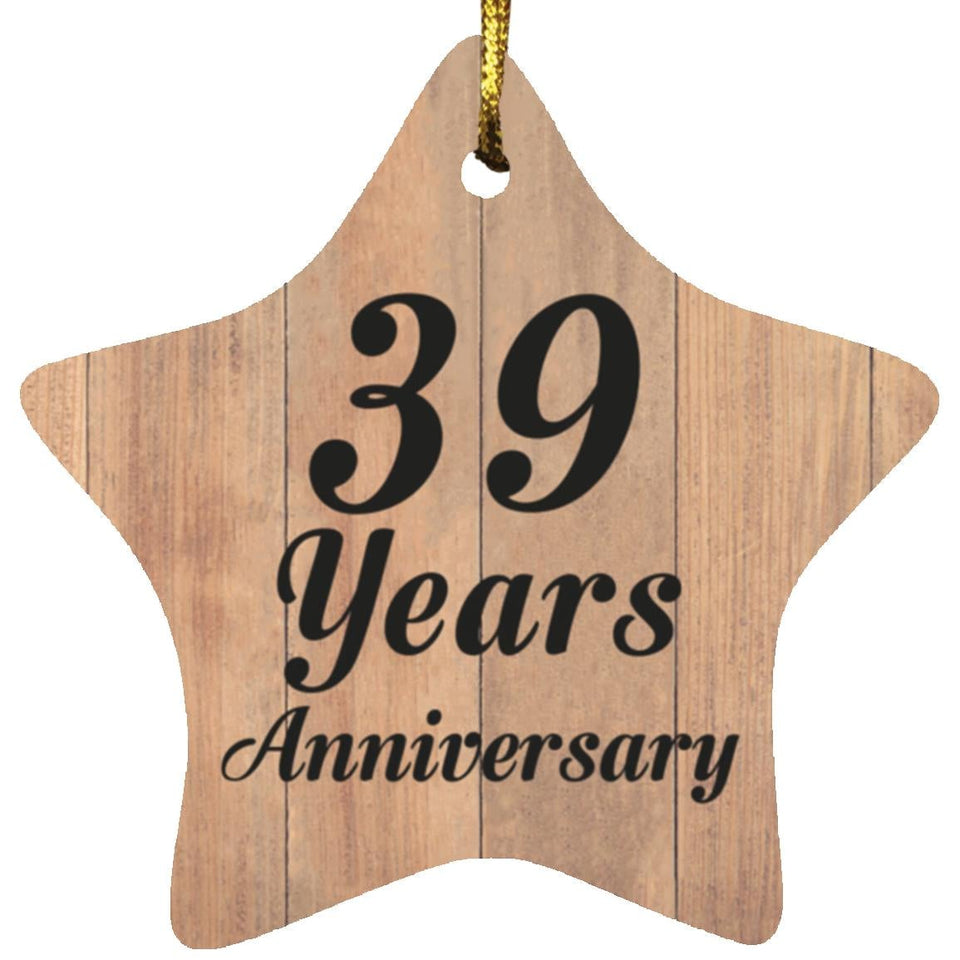 39th Anniversary 39 Years Anniversary - Star Ornament C