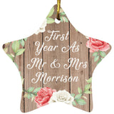 First Year As Mr & Mrs Morrison - Star Ornament B