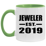 Jeweler Established EST. 2019 - 11oz Accent Mug Green