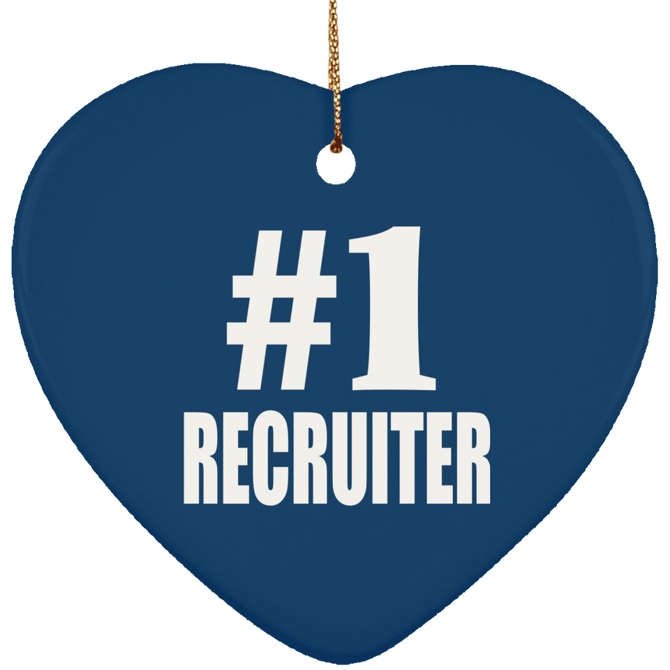 Number One #1 Recruiter - Heart Ornament