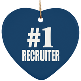 Number One #1 Recruiter - Heart Ornament
