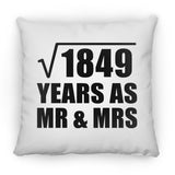 43rd Anniversary Square Root of 1849 Years As Mr & Mrs - Throw Pillow