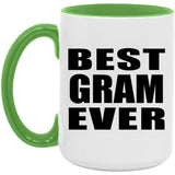 Best Gram Ever - 15oz Accent Mug Green