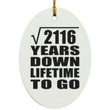 46th Anniversary Square Root of 2116 Years Lifetime To Go - Oval Ornament