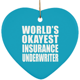 World's Okayest Insurance Underwriter - Heart Ornament