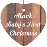 Mark Baby's First Christmas - Heart Ornament E