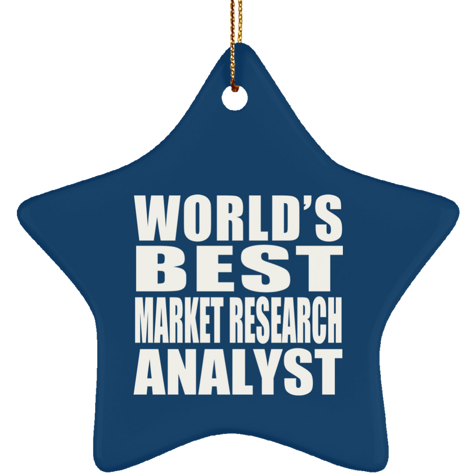 World's Best Market Research Analyst - Star Ornament