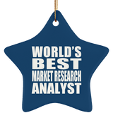 World's Best Market Research Analyst - Star Ornament