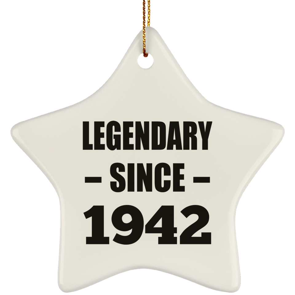 82nd Birthday Legendary Since 1942 - Star Ornament
