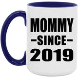 Mommy Since 2019 - 15oz Accent Mug Purple