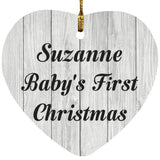 Suzanne Baby's First Christmas - Heart Ornament F