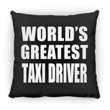 World's Greatest Taxi Driver - Throw Pillow Black