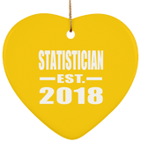Statistician Established EST. 2018 - Heart Ornament
