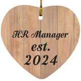 HR Manager Established Est. 2024 - Heart Ornament C