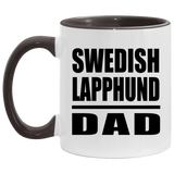 Swedish Lapphund Dad - 11oz Accent Mug Black