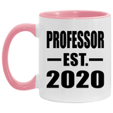 Professor Established EST. 2020 - 11oz Accent Mug Pink