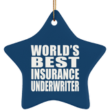 World's Best Insurance Underwriter - Star Ornament