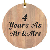 4 Years As Mr & Mrs - Circle Ornament C