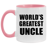World's Greatest Uncle - 11oz Accent Mug Pink