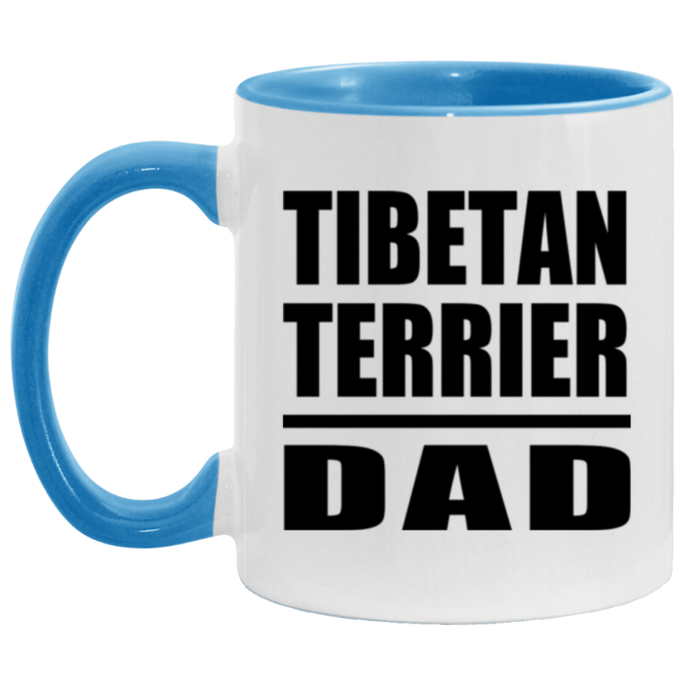 Tibetan Terrier Dad - 11oz Accent Mug Blue