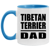 Tibetan Terrier Dad - 11oz Accent Mug Blue