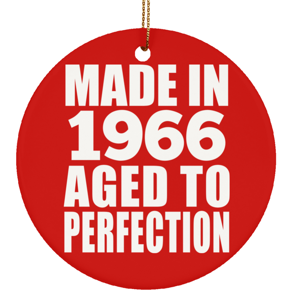 58th Birthday Made In 1966 Aged to Perfection - Circle Ornament