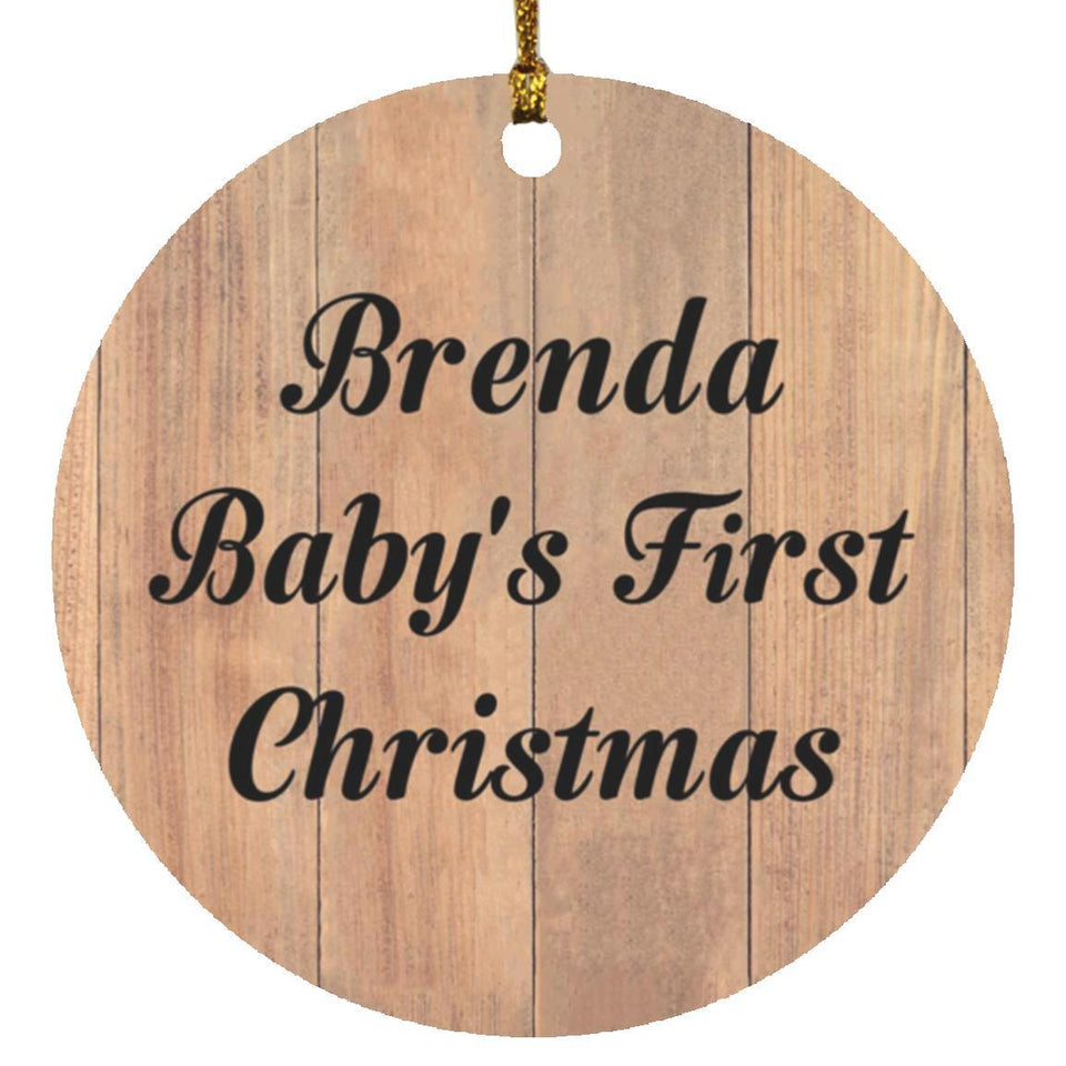 Brenda Baby's First Christmas - Circle Ornament C