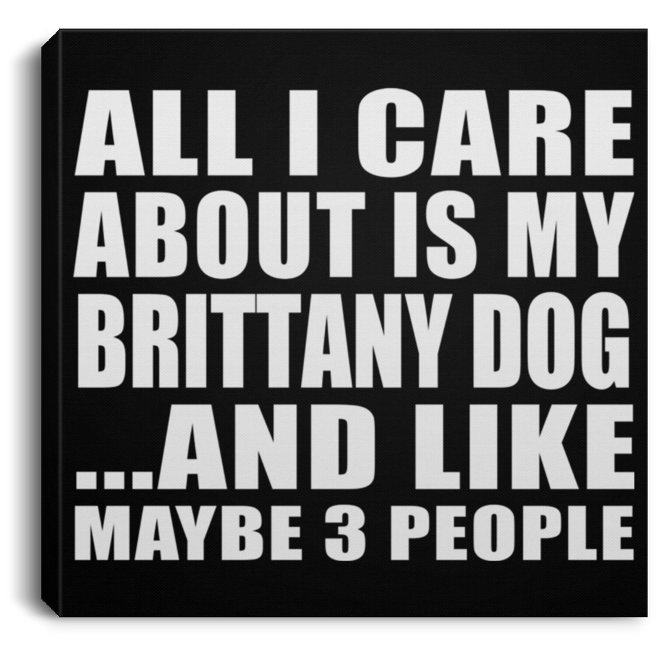 All I Care About Is My Brittany Dog - Canvas Square