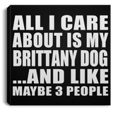 All I Care About Is My Brittany Dog - Canvas Square