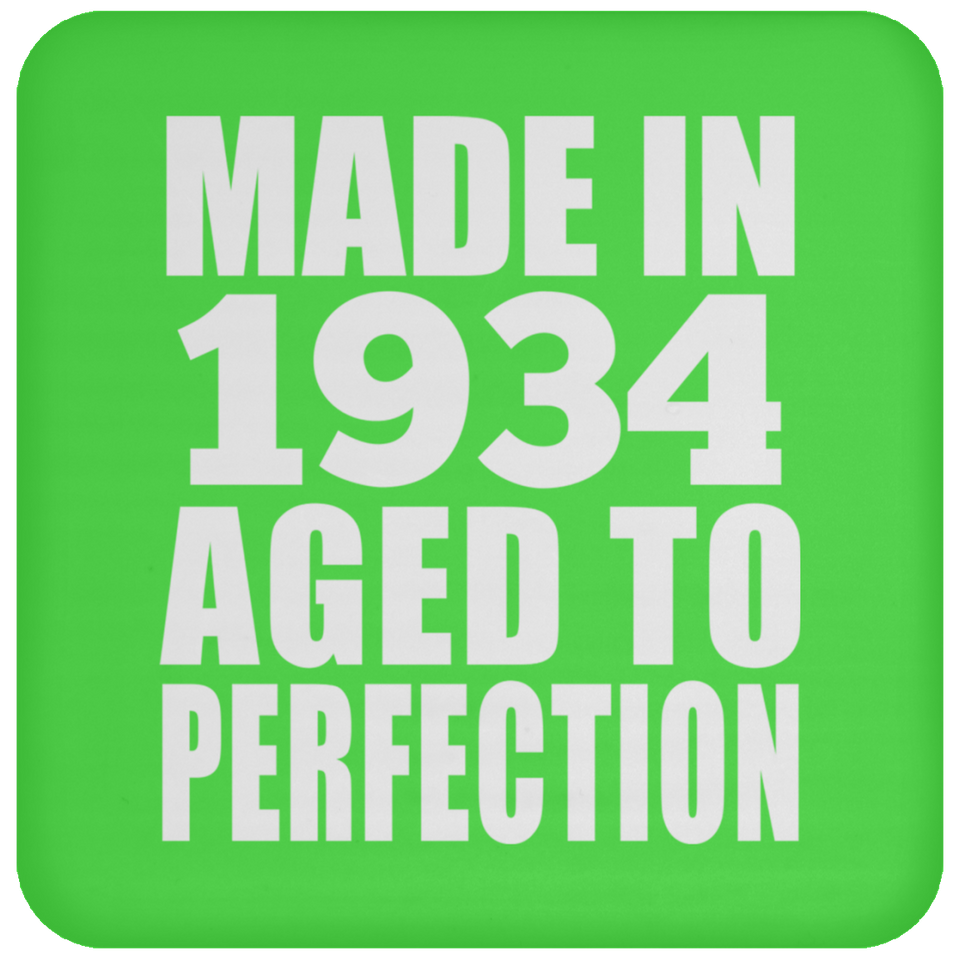 90th Birthday Made In 1934 Aged to Perfection - Drink Coaster