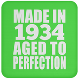 90th Birthday Made In 1934 Aged to Perfection - Drink Coaster