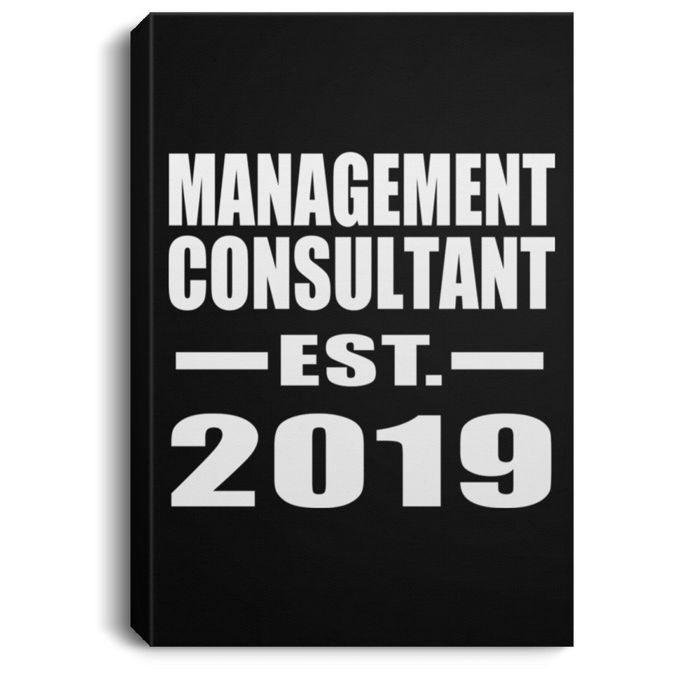 Management Consultant Established EST. 2019 - Canvas Portrait