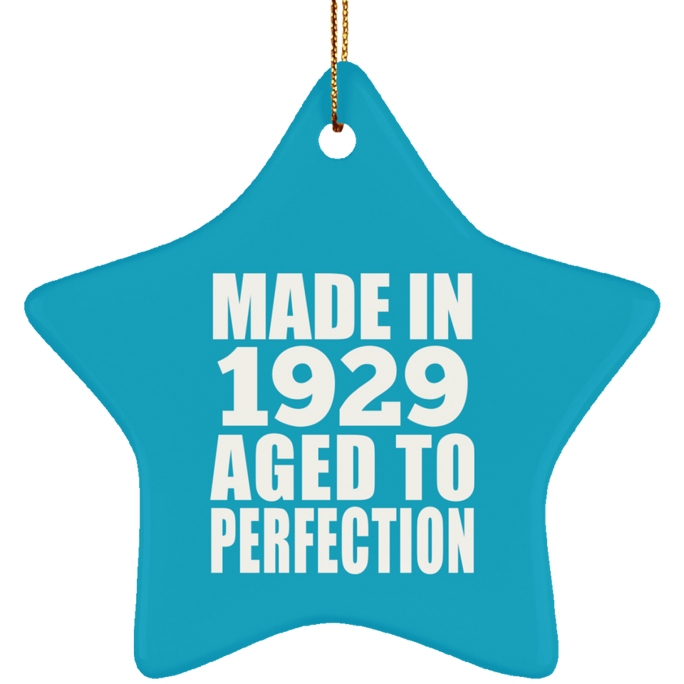 95th Birthday Made In 1929 Aged to Perfection - Star Ornament