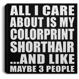 All I Care About Is My Colorprint Shorthair - Canvas Square