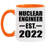 Nuclear Engineer Established EST. 2022 - 11oz Accent Mug Orange
