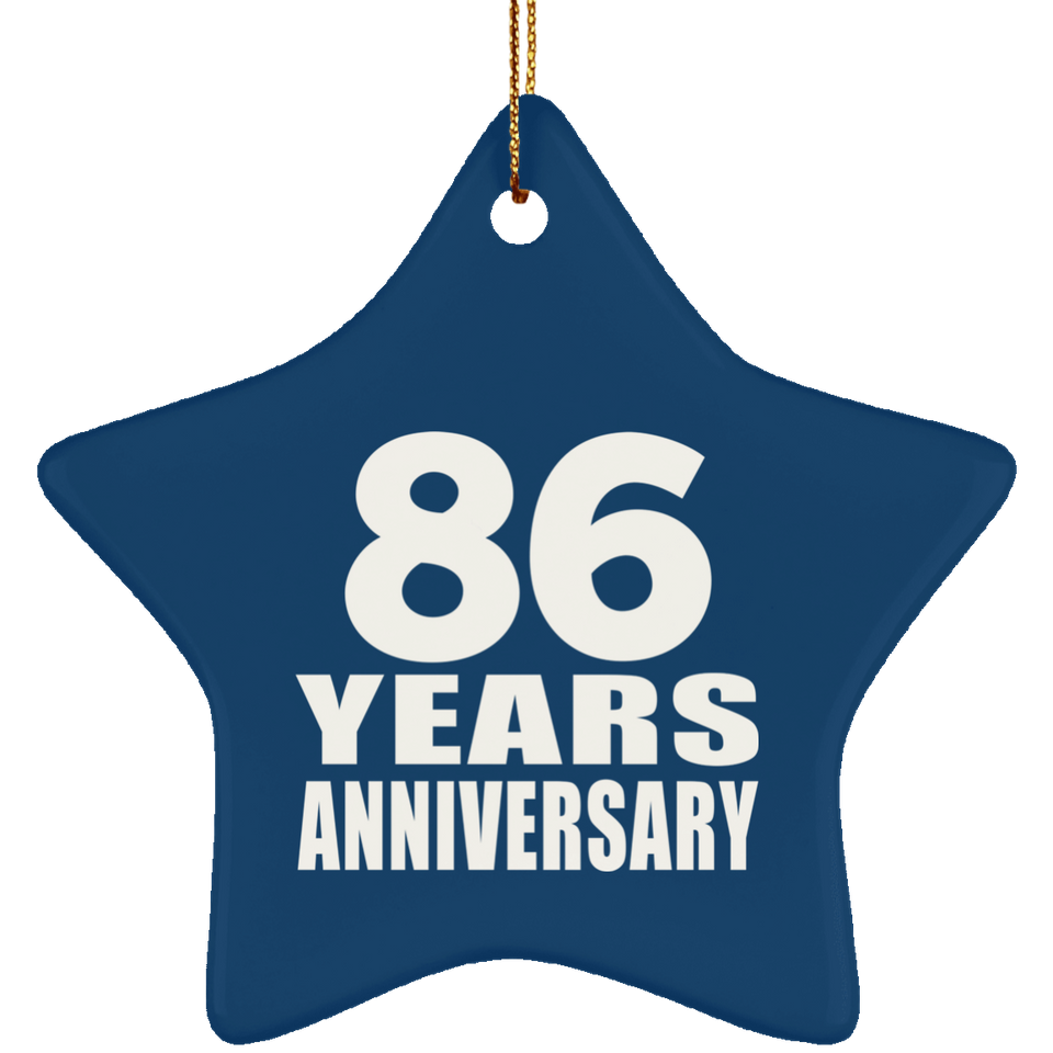 86th Anniversary 86 Years - Star Ornament