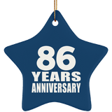 86th Anniversary 86 Years - Star Ornament