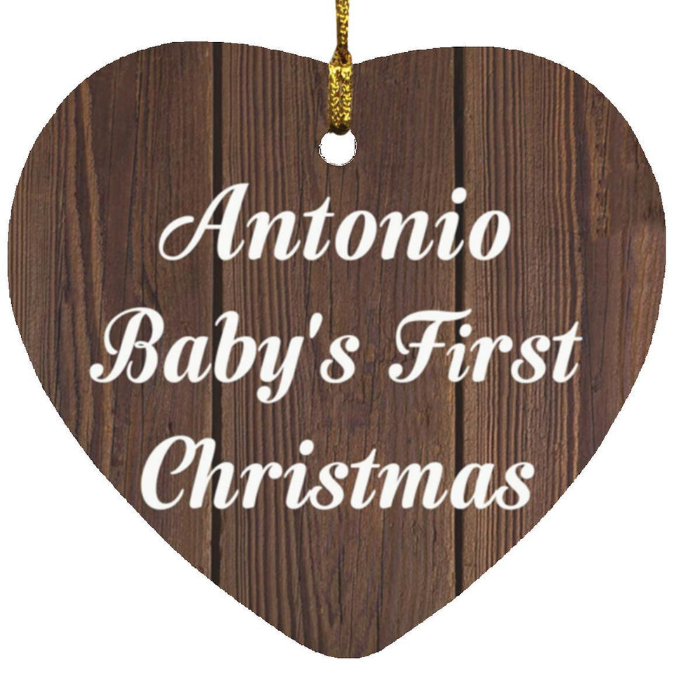 Antonio Baby's First Christmas - Heart Ornament D