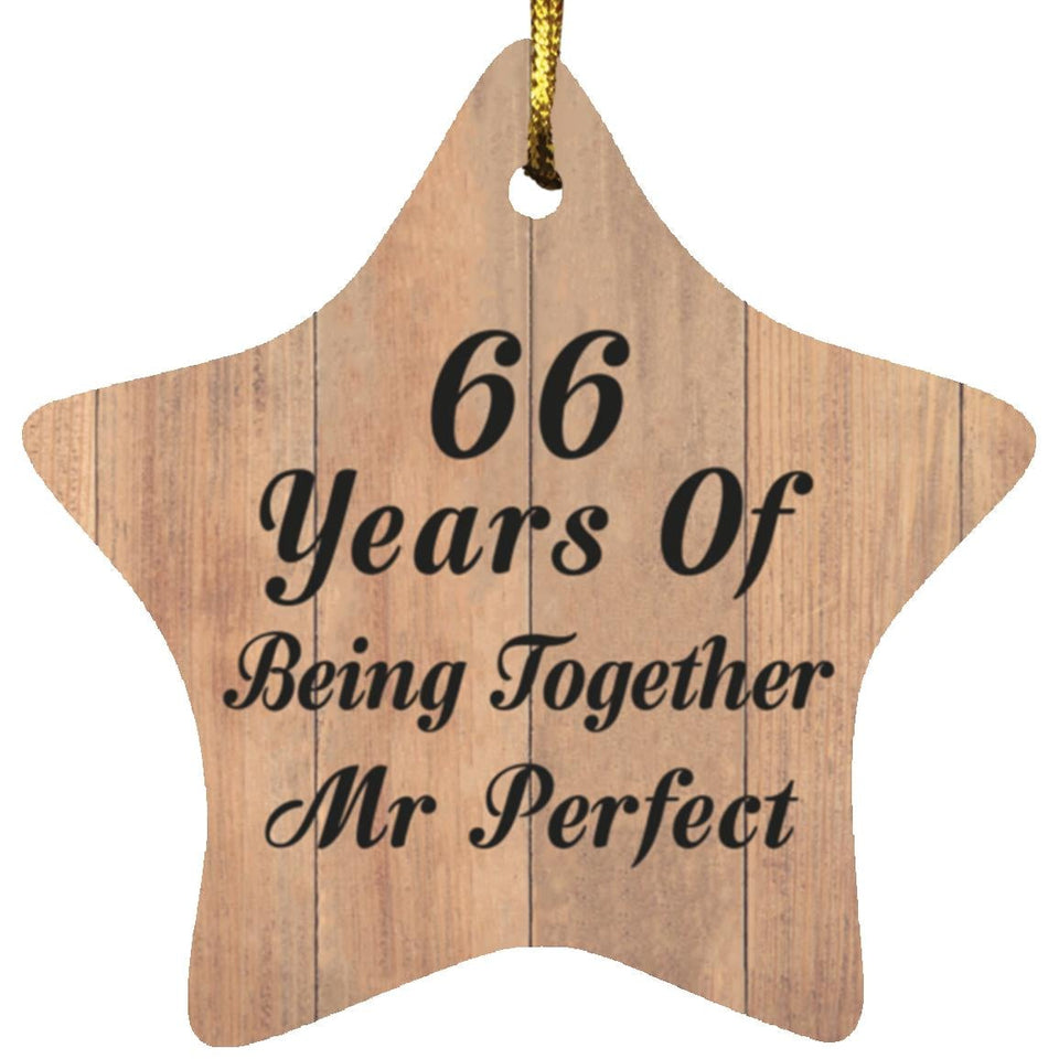 66th Anniversary 66 Years Of Being Mr Perfect - Star Ornament C