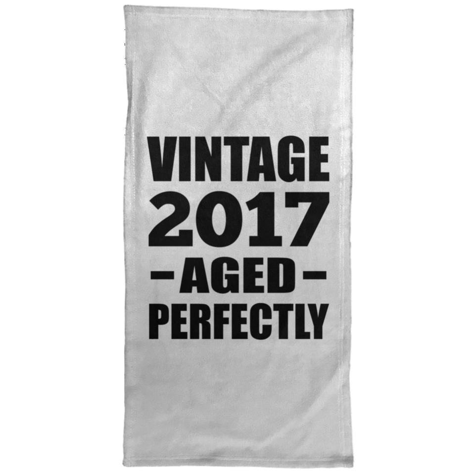7th Birthday Vintage 2017 Aged Perfectly - Hand Towel