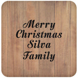 Merry Christmas Silva Family - Drink Coaster C