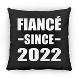 Fiance Since 2022 - Throw Pillow Black