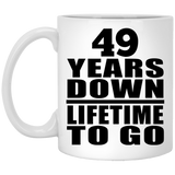 49th Anniversary 49 Years Down Lifetime To Go - 11 Oz Coffee Mug