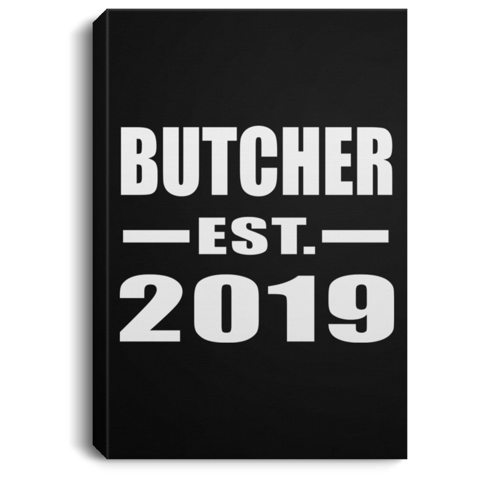 Butcher Established EST. 2019 - Canvas Portrait