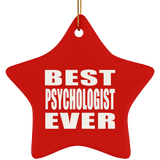 Best Psychologist Ever - Star Ornament