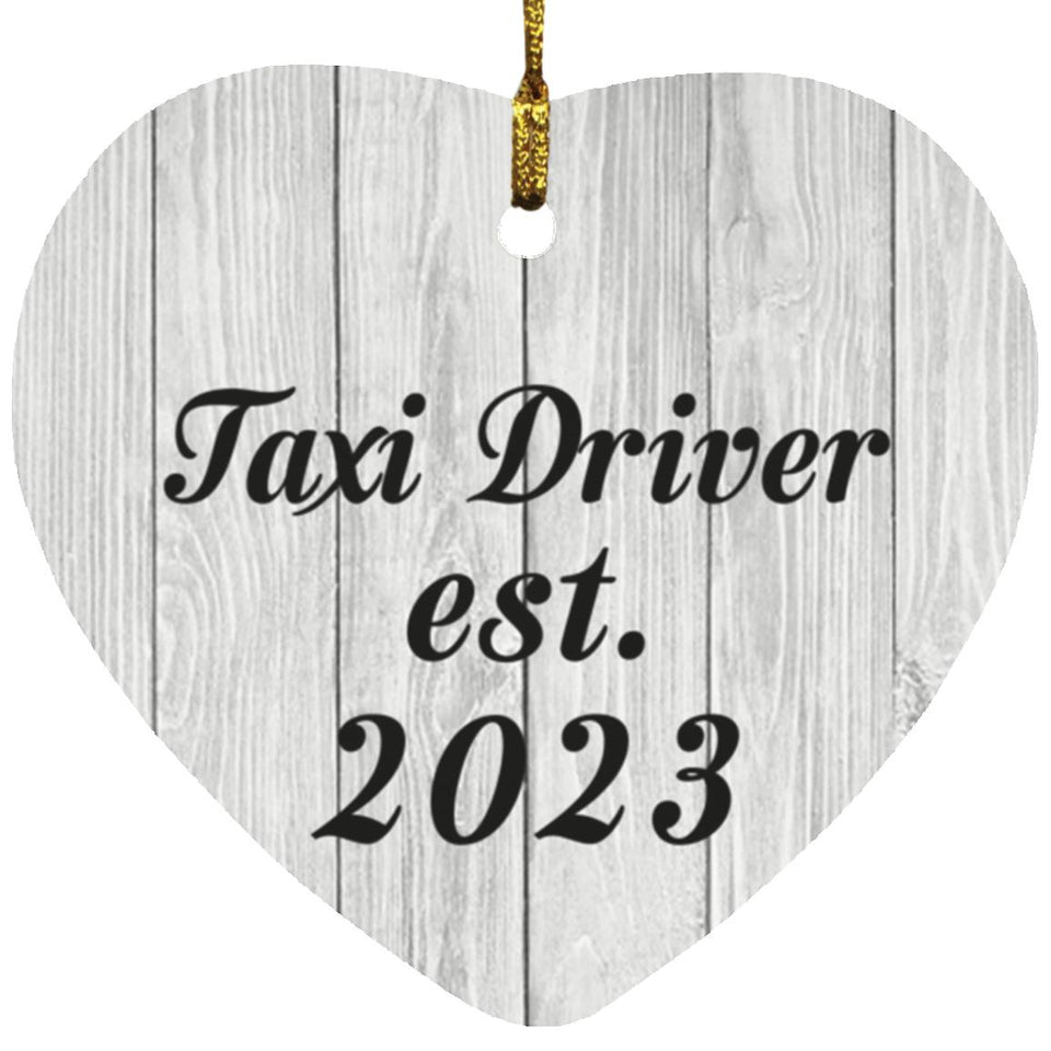 Taxi Driver Established Est. 2023 - Heart Ornament F