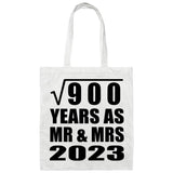 30th Anniversary Square Root of 900 Years As Mr & Mrs 2023 - Tote Bag White