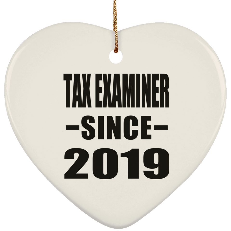 Tax Examiner Since 2019 - Heart Ornament
